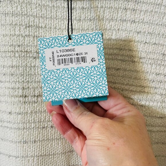 Ming Wang Plus Size Stripe Shimmer-Knit Sheath Dress Sleeveless NWT3X - Picture 7 of 13